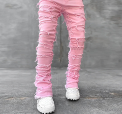 Sebastian | Schlanke Chino Hose in Rosa