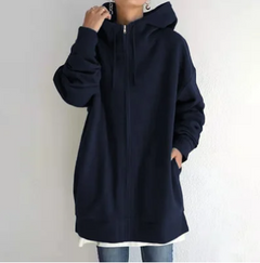 Hoodie Damen Oversize Kapuzenpullover | Lässig & Bequem in Navy blau