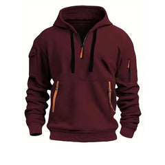 Hoodie Herren Mit Reißverschluss | Casual & Praktisch in Rot