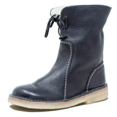 Amanda – Winterstiefel im Vintage-Stil – Fellgefüttert in Schwarz