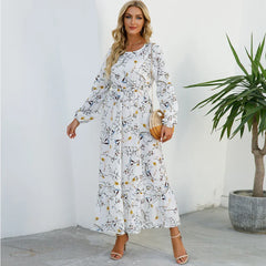 Sara | Bohemian Maxi Dress in Weiß