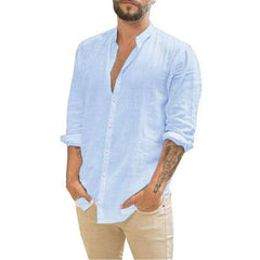 Everett - Elegantes Herren Hemd - ideal für warme Tage in Hellblau