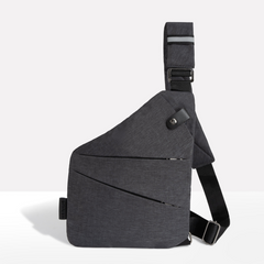 Liv | Sichere Schultertasche aus Nylon in Grau