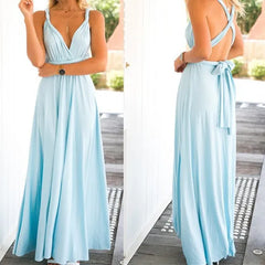 Marie - Wickel-Maxikleid - Vielseitig in Hellblau