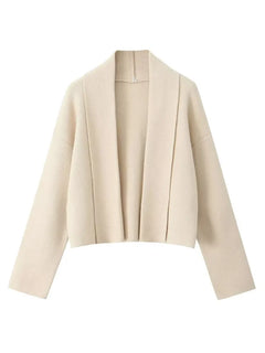 Fayette - Strickjacke mit Schalkragen - Herbst-Outerwear in Beige