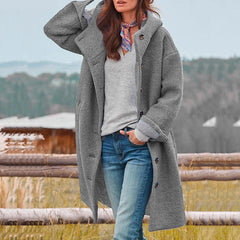 Freya | Eleganter Dicker Wintermantel in Grau