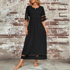 Sigrun - Elegantes Damenkleid mit Bauchkontrolle in Schwarz