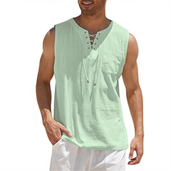 Silvio-Herren Lässiges ärmelloses Shirt in Mintgrün