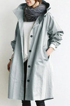 Mandy | Eleganter Wasserdichter Trenchcoat in Hellblau