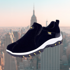 Roland | Herren Slip-On Schuhe mit stoßdämpfender Sohle in Schwarz