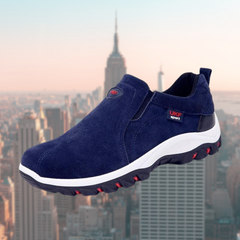 Roland | Herren Slip-On Schuhe mit stoßdämpfender Sohle in Blau