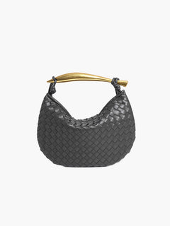 Clio gewebte Tasche in Dunkelgrau