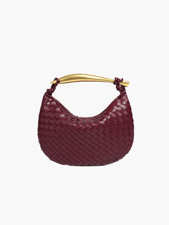 Clio gewebte Tasche in Weinrot