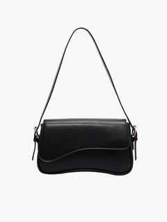 Mila Shoulder Saddle Bag in Schwarz