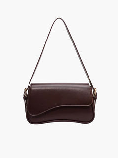 Mila Shoulder Saddle Bag in Dunkelbraun