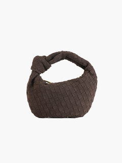 Gewebte mini Tasche in Kaffee