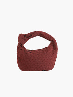 Gewebte mini Tasche in Burgund