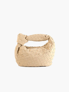 Gewebte mini Tasche in Creme