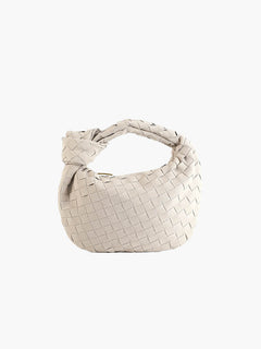 Gewebte mini Tasche in Beige