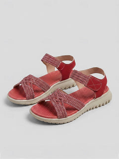 Elisa | Modische Sandalen Damen Trend in Rot