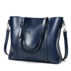 Stilvolle Damen-Tragetasche aus vielseitigem, weichem Material in Blau