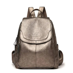 Stilvoller Damen-Diebstahlschutz-Rucksack, vielseitiges Design, strapazierfähiges Material in Bronze