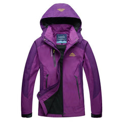 Regenjacke Damen Gefüttert Wasserdicht | Outdoor & Winddicht in Viola
