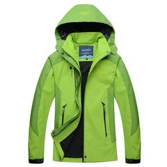 Regenjacke Damen Gefüttert Wasserdicht | Outdoor & Winddicht in Grün