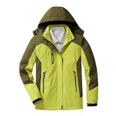 Regenjacke Damen Gefüttert Wasserdicht | Outdoor & Winddicht in Gelb
