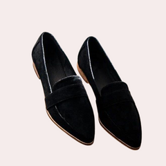 Thea - Damen Wildleder Lofters in Schwarz