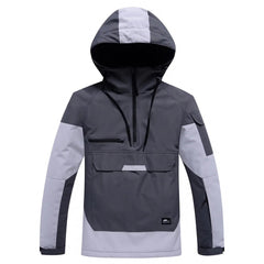 Janina | Unisex Winterjacke mit Kapuze in Grau