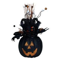 SpookSquash Halloween Kürbis-Deko – Festliche Herbstdekoration für Innen & Außen in Schwarz