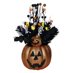SpookSquash Halloween Kürbis-Deko – Festliche Herbstdekoration für Innen & Außen in Champagner