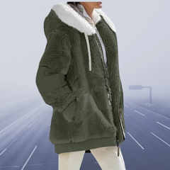 Liva - Weiche und eng anliegende Jacke für den Winter in Dunkelgrün