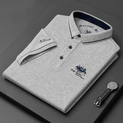 Brant - Kurzarm-Poloshirt in Grau