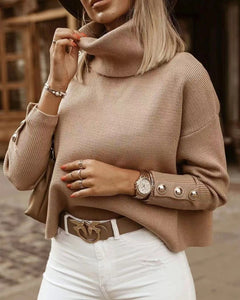 Sandra | Warmer pullover aus Baumwolle in Beige