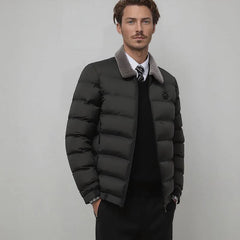 Montreux™ Jacke mit strukturiertem Kragen und Wärmeisolierung / Umfassender Schutz vor Kälte und Regen mit anspruchsvollem Stil! in Schwarz