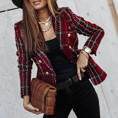 Tilda - Formelle Damen-Lapel-Blazer in Rot