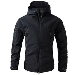 David | Windabweisende Softshell Jacke in Schwarz