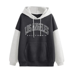 Damen Brief Sweatshirt mit langen Ärmeln Hoodie in Dark Green