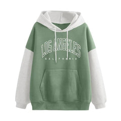 Damen Brief Sweatshirt mit langen Ärmeln Hoodie in Green