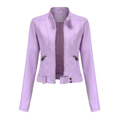 Mille - Elegante Lederjacke in Lila
