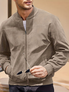 Max | Stylische Wildlederjacke Herren im Vintage-Stil in Kamel