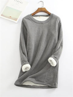 Astrid - Damen-Fleece-Pullover in Dunkelgrau