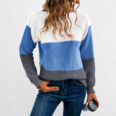 Amelia - Eleganter Damenpullover in Blau