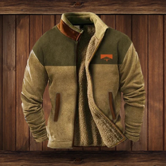 Alexander | Herren Winterjacke mit Sherpa Futter in Braun