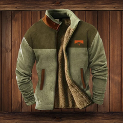 Alexander | Herren Winterjacke mit Sherpa Futter in Grün
