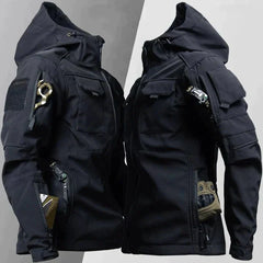 Frederik - Winddichte Jacke in Schwarz