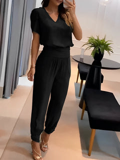 Monna - Lässiges und elegantes Set für Damen in Schwarz