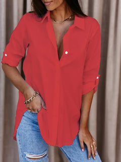 Collins - Elegante Damen-Knopfbluse in Rot